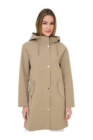 Impermeable con capucha - Beige