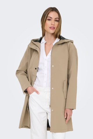 Impermeable con capucha - Beige