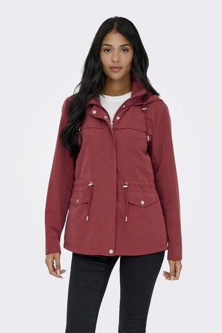 Parka con capucha - Rojo