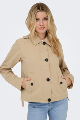 Parka con capucha - Beige