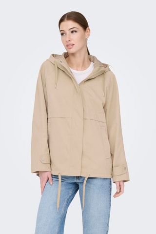 Chaqueta con capucha - Beige