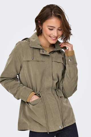 Chaqueta con capucha - Caqui