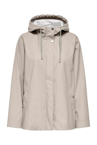 Impermeable con capucha - Beige