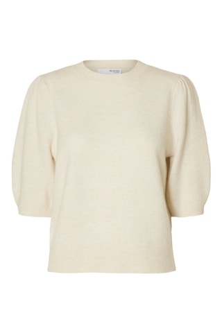 Top de lana - Beige - Selected Women