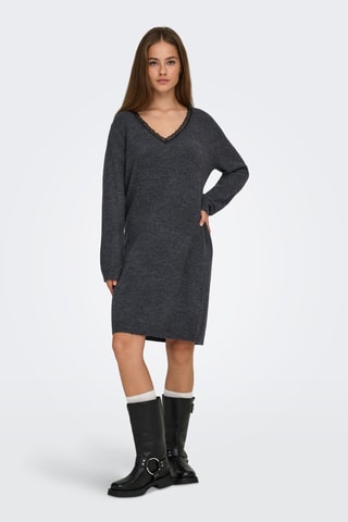 Vestido jersey - Gris oscuro jaspeado