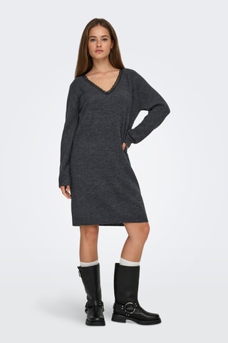 Vestido jersey - Gris oscuro jaspeado