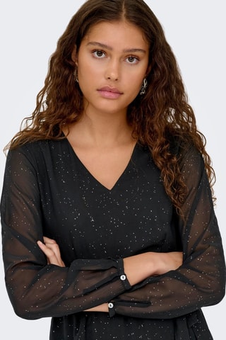 Vestido evasé - Negro