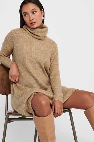 Vestido jersey - Beige