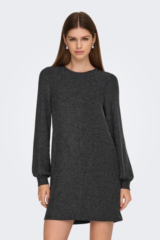 Vestido recto - Plateado y negro