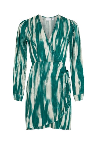 Vestido cruzado - Verde oscuro - Vila