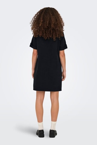 Vestido camisa regular fit - Negro