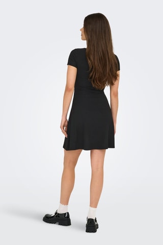 Vestido corto regular fit - Negro
