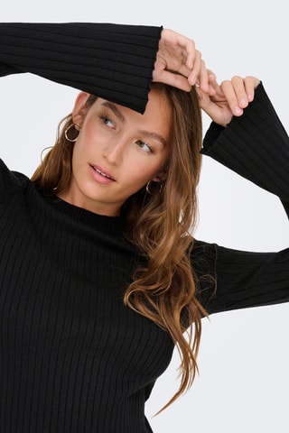 Vestido jersey - Negro