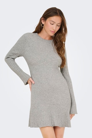 Vestido midi - Gris jaspeado