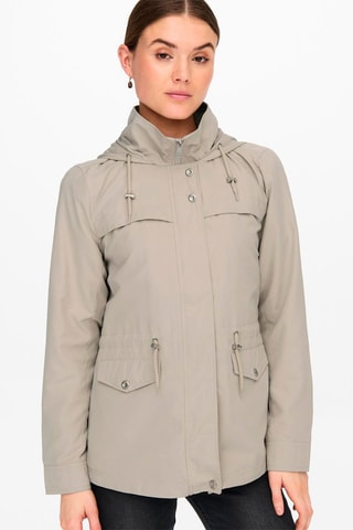 Cazadora con capucha - Beige