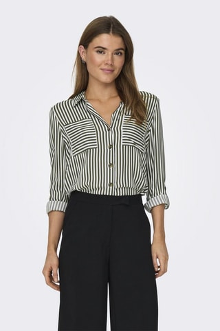 Camisa - Caqui y blanco