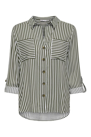 Camisa - Caqui y blanco