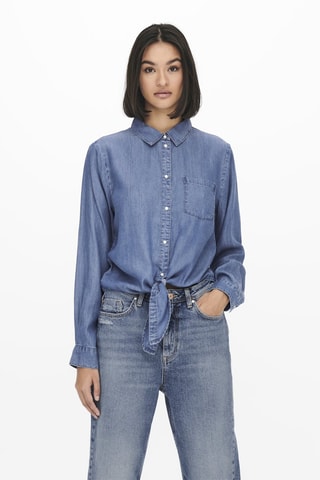 Camisa vaquera regular fit - Celeste