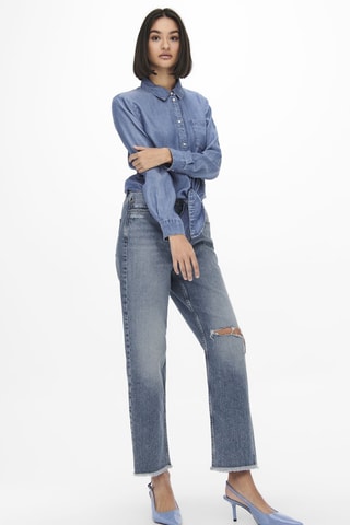 Camisa vaquera regular fit - Celeste