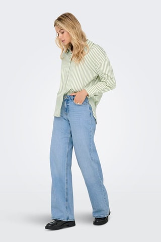 Camisa regular fit - Crudo y verde oliva