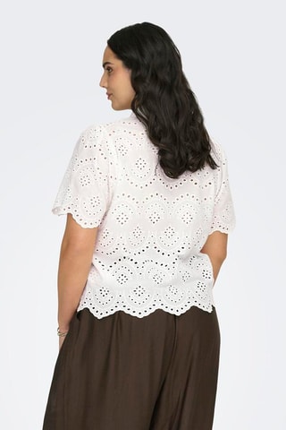 Camisa con bordado inglés - Crudo