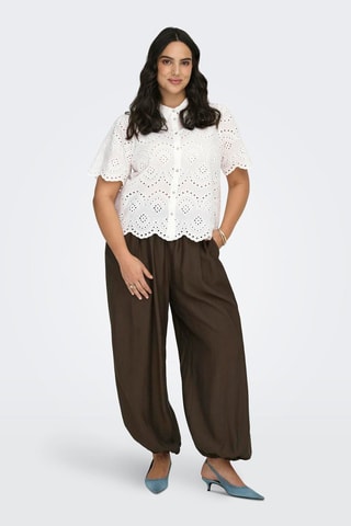 Camisa con bordado inglés - Crudo