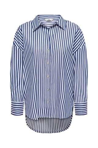 Camisa regular fit - Azul marino y blanco