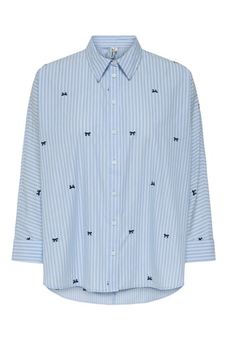 Camisa regular fit de algodón orgánico - Azul