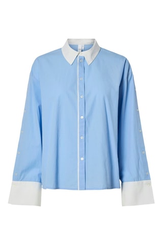 Camisa de algodón orgánico - Celeste - Yas