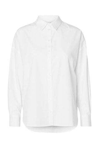 Camisa de algodón orgánico - Blanco - Selected Women