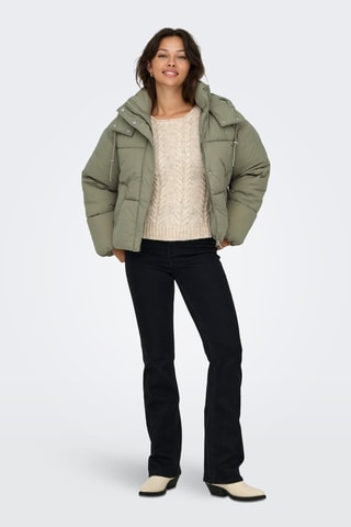 Anorak con capucha - Caqui