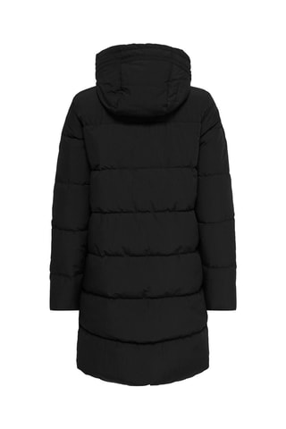 Anorak largo con capucha - Negro