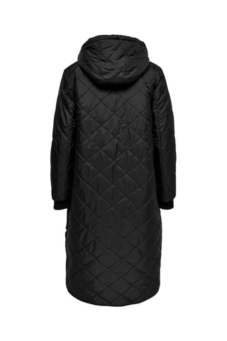 Anorak largo con capucha - Negro