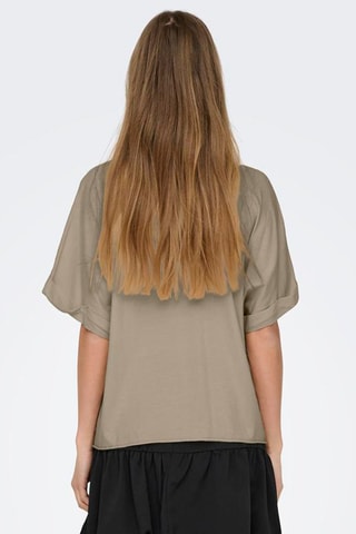 Camiseta regular fit de algodón orgánico - Beige