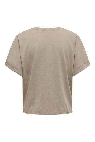 Camiseta regular fit de algodón orgánico - Beige