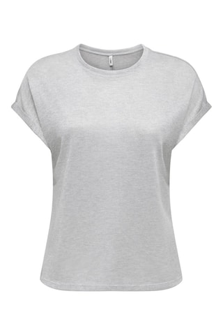 Camiseta regular fit - Gris claro jaspeado
