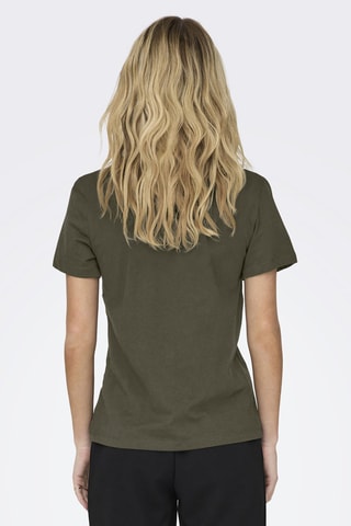 Camiseta regular fit de algodón orgánico - Caqui