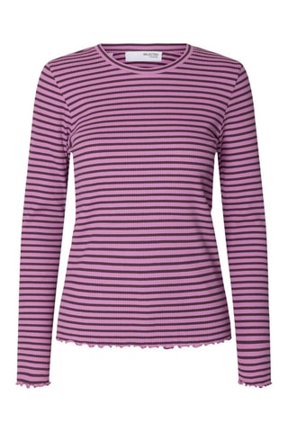 Camiseta regular fit de algodón orgánico - Rosa - Selected Women
