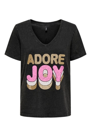 Camiseta regular fit de algodón orgánico - Negro