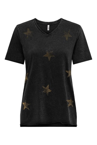 Camiseta regular fit de algodón orgánico - Negro