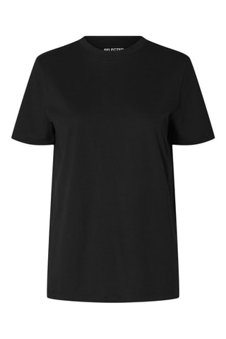 Camiseta de algodón orgánico - Negro - Selected Women
