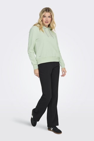 Sudadera de algodón orgánico con capucha - Verde agua