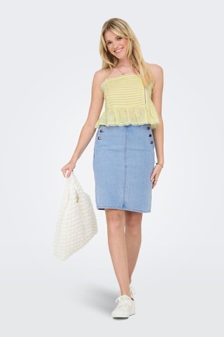 Falda midi - Celeste