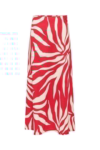 Falda larga de talle alto - Rojo