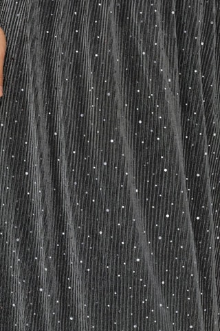 Falda midi de gasa - Negro