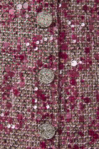 Falda recta de tweed - Burdeos - Yas