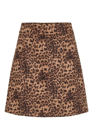 Falda evasé de talle alto - Beige - Vila