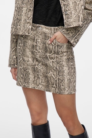 Falda recta - Beige y negro - Vila