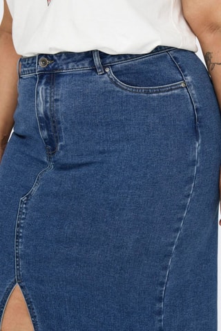 Falda recta vaquera - Azul oscuro