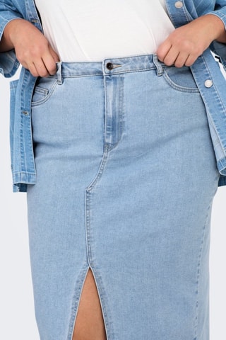 Falda recta vaquera - Celeste